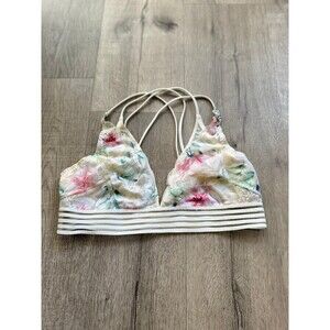Victoria’s Secret PINK Mesh Floral Bralette Size Medium